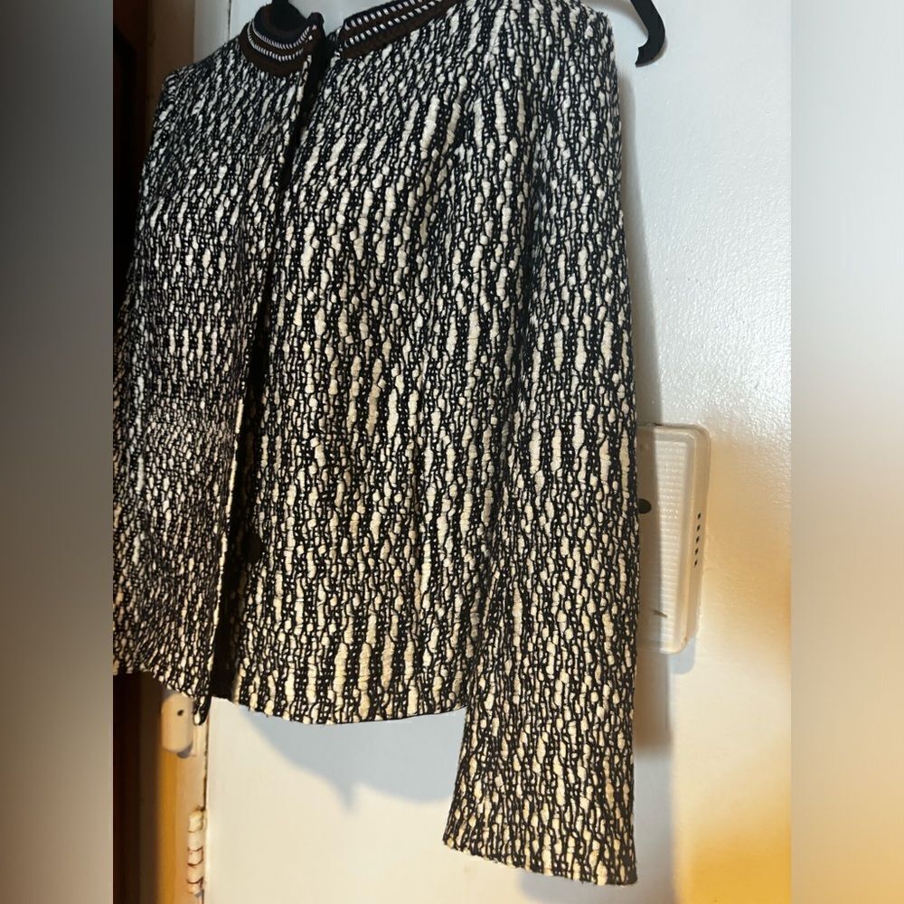 Tory Burch Chanel tweed dress suit coat embroidered jacket rare blazer sweater